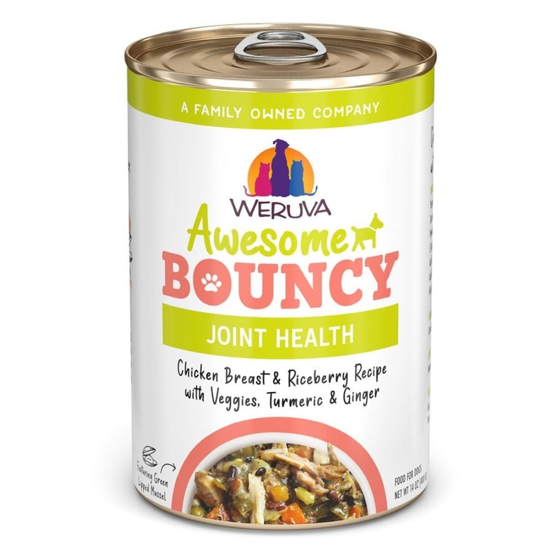 Weruva Awesome Bouncy Chicken Breast & Riceberry Veggie Turmeric & Ginger Dog Food 14oz