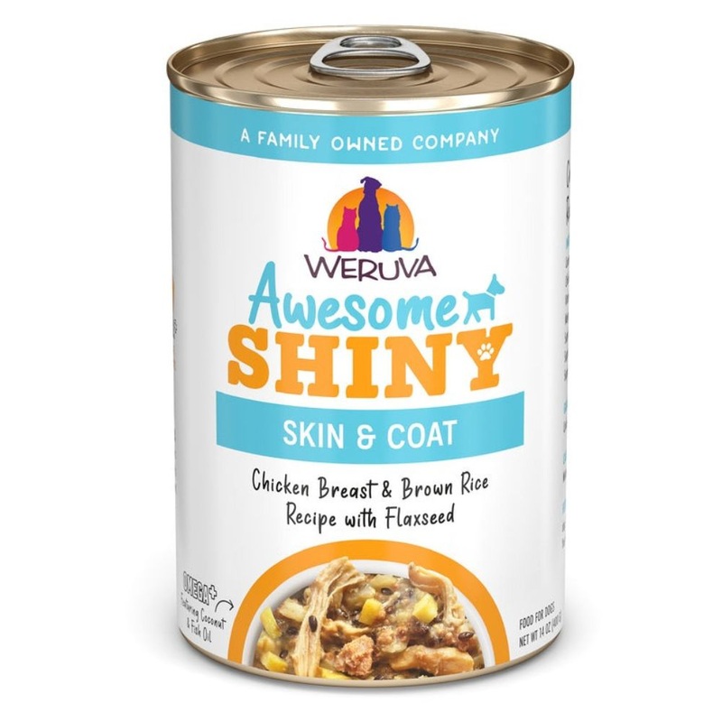 Weruva Awesome Shiny Chicken Breast & Brown Rice Flaxseed Dog Food 14oz