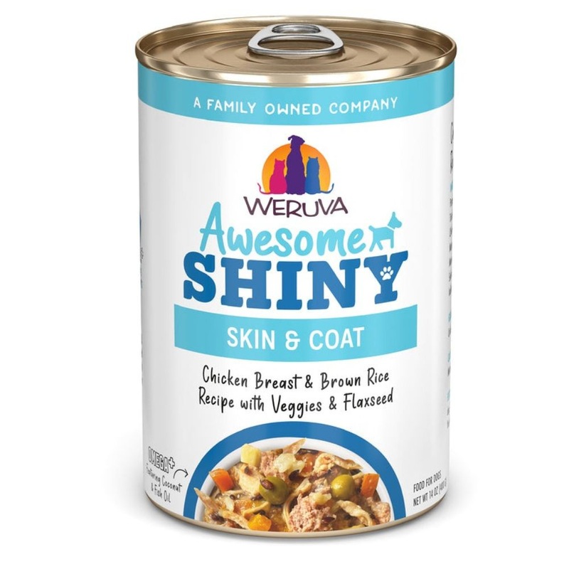 Weruva Awesome Shiny Chicken Breast & Brown Rice Veggies & Flaxseed Dog Food 14oz