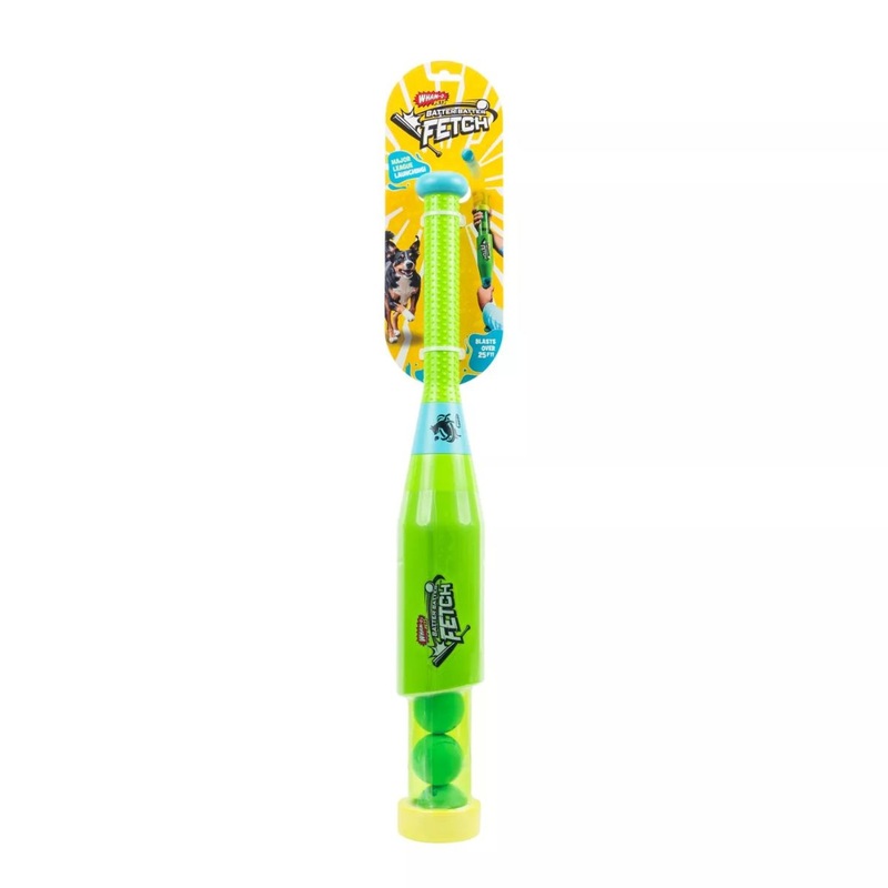 Wham-O Pets Batter Batter Fetch Launcher Dog Toy 3 Balls