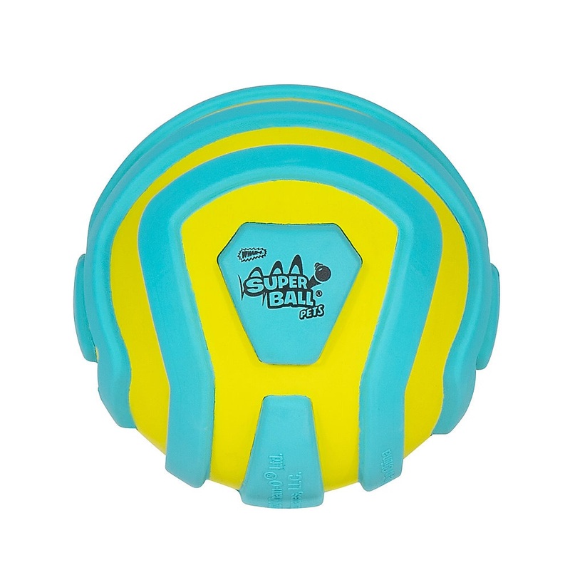Wham-O Pets SuperBall Groovy Grip Dog Toy Blue 2.5"