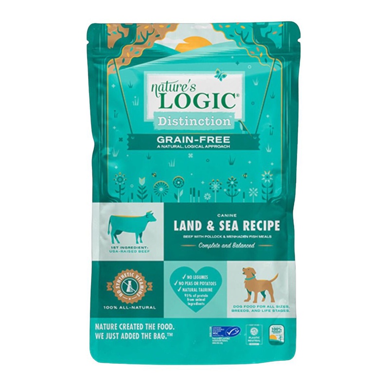 Nature's Logic Grain Free Distinction Land Sea Recipe Dry Dog Food 24lb