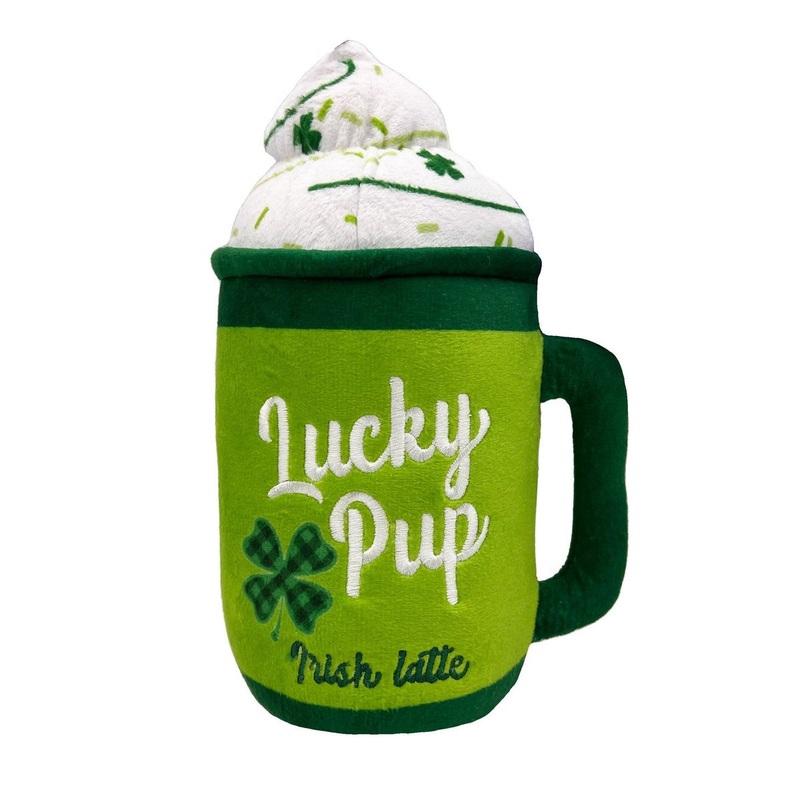 Huxley & Kent Power Plush Lucky Pup Irish Latte Dog Toy Small