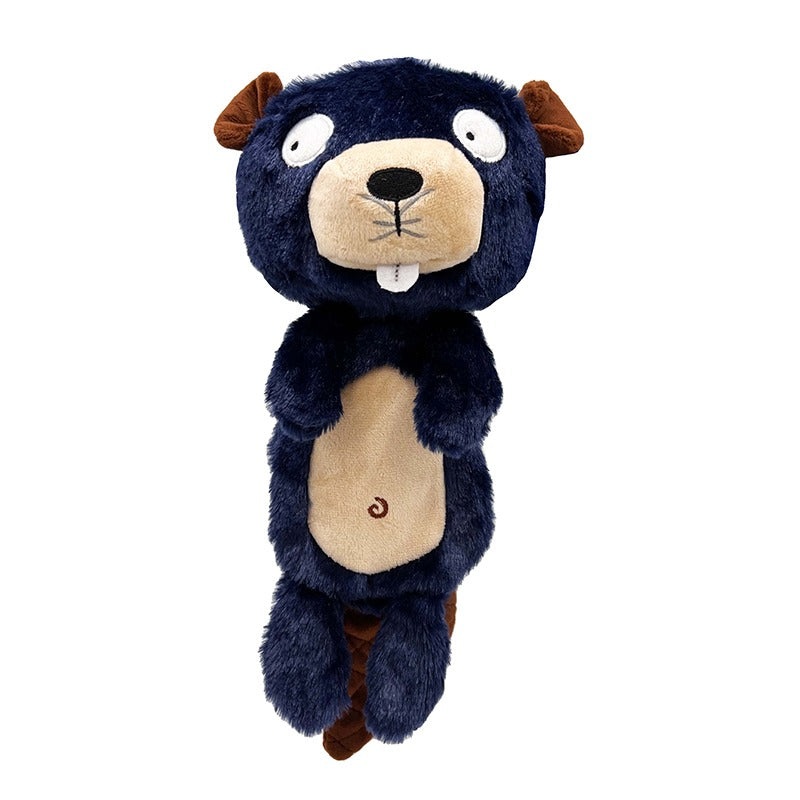 Lulubelles Slappies Power Plush Justin Beaver Dog Toy Large