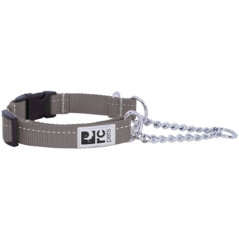 RC PETS Dog Primary Training Clip Collar, Charcoal, L, 1"/ 18" - 26"