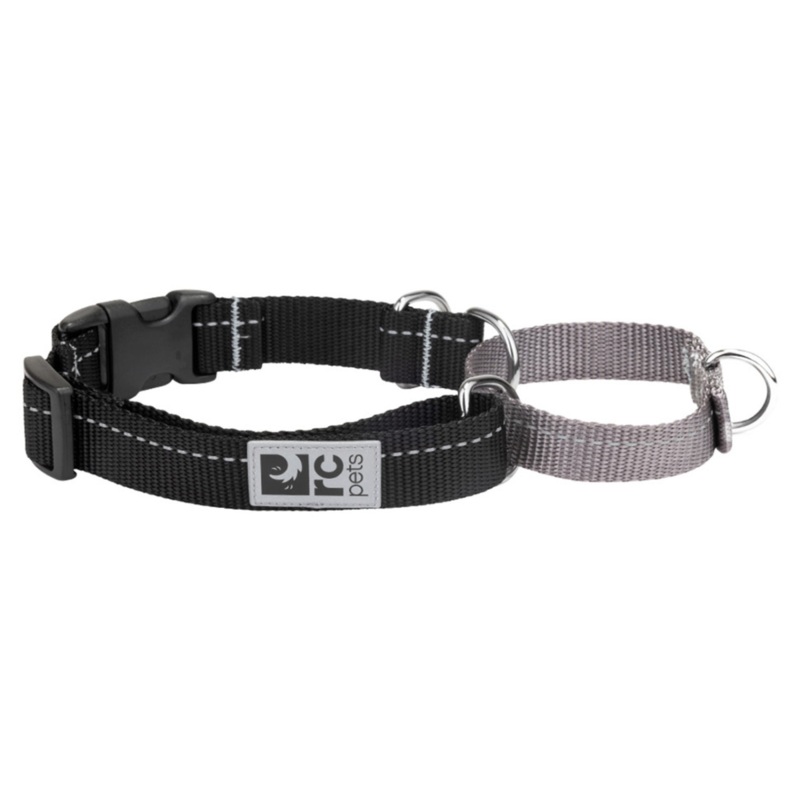 RC PETS Dog Primary Web Training Clip Collar, Black, S, 3/4"/ 11" - 14"