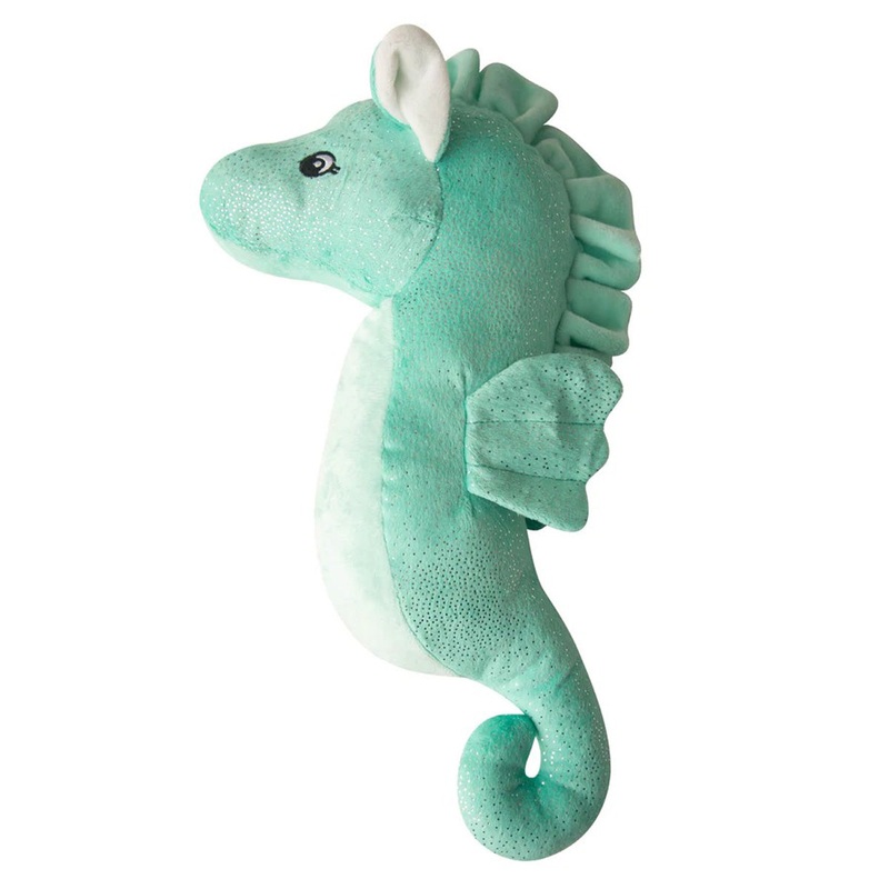 Snugarooz Pet Sandy the Sea Horse 17" Teal Dog Toy