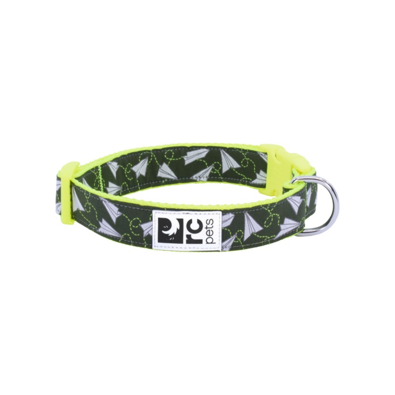 RC PETS Dog Clip Collar, Paper Planes, XS, 5/8"/ 7"- 9"