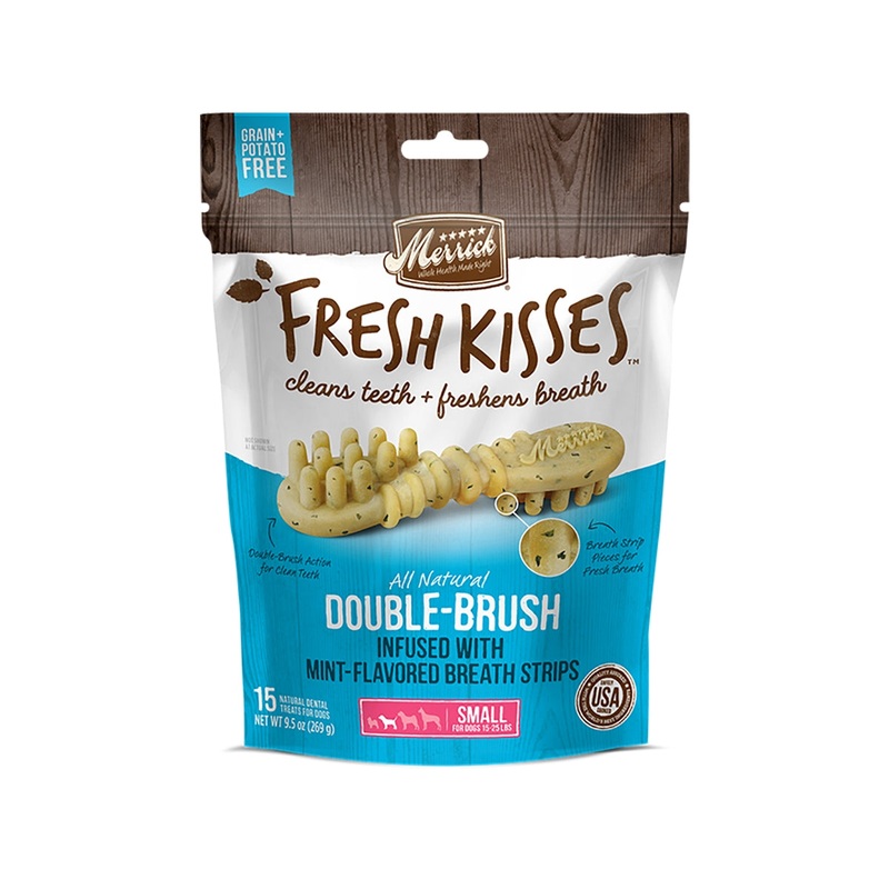 Merrick Fresh Kisses Mint Breath Strips For Small Dogs, 15 Pieces