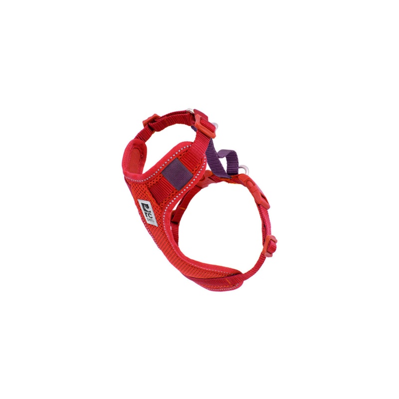 RC PETS Dog and Cat Moto Control Harness, Goji Berry/Burgundy, XL, 30" - 40"