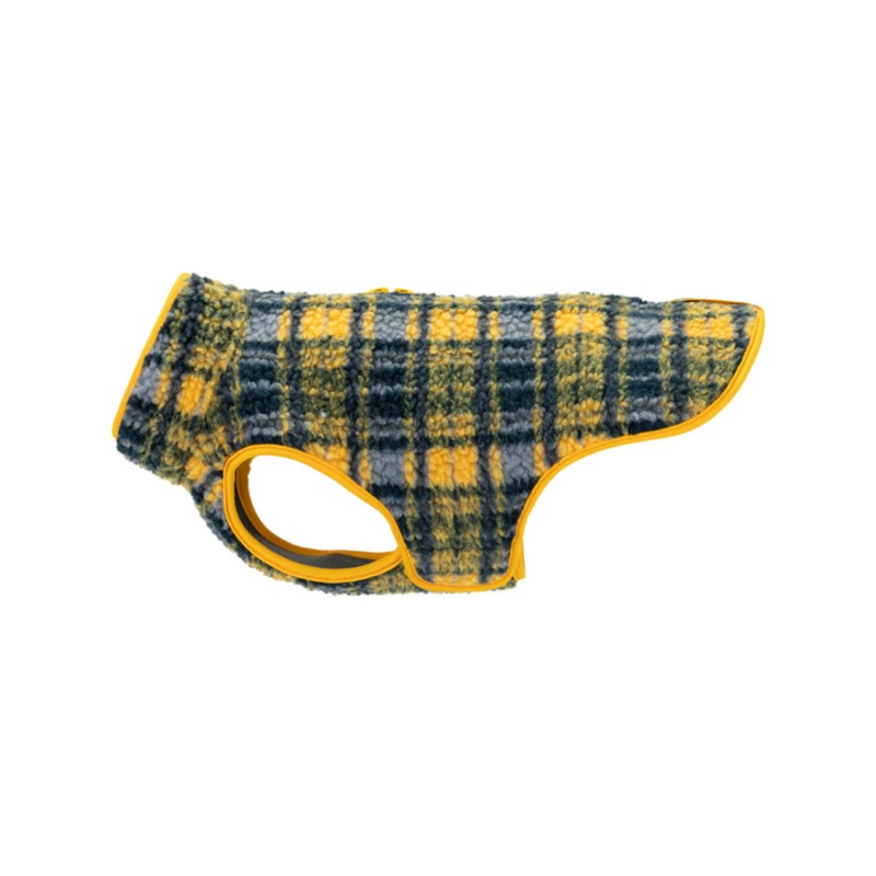 RC PETS Dog Tundra Fleece, Marigold Plaid, Size 20, 20"x24" - 30"