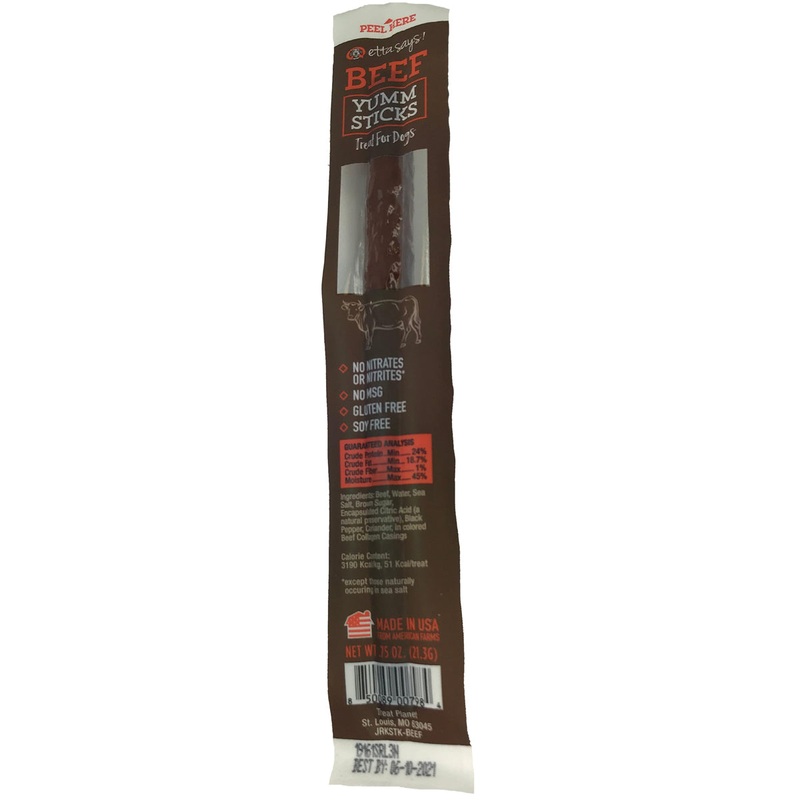 Etta Says Yumm Meat Beef Recipe Stick Treats for Dogs Each