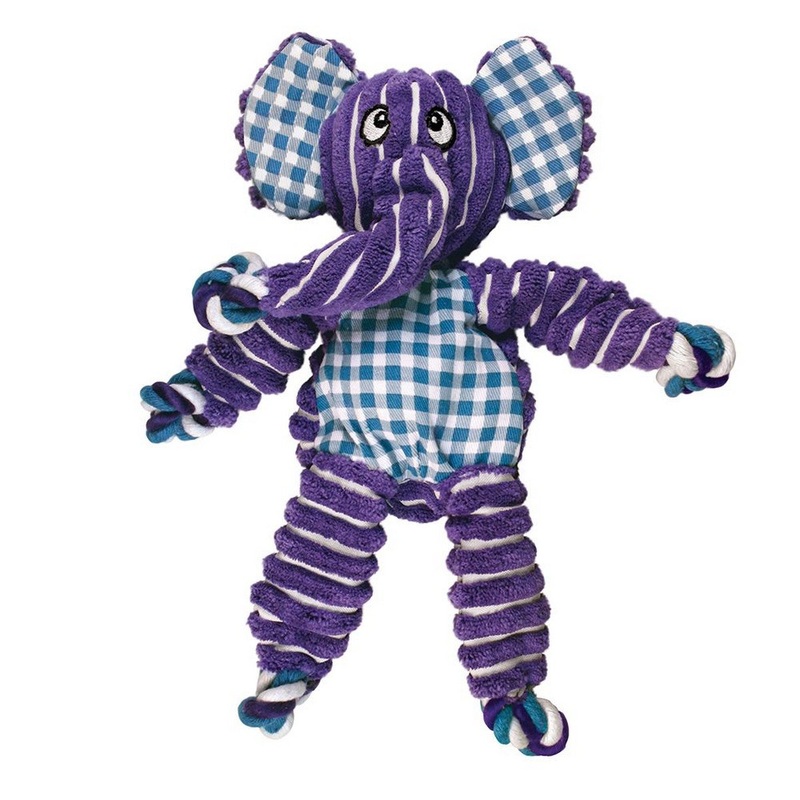 KONG Floppy Knots Elephant Dog Toy S/M Purple