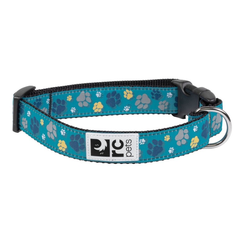 RC Pets Clip Collar Small 3/4" Fresh Tracks Teal