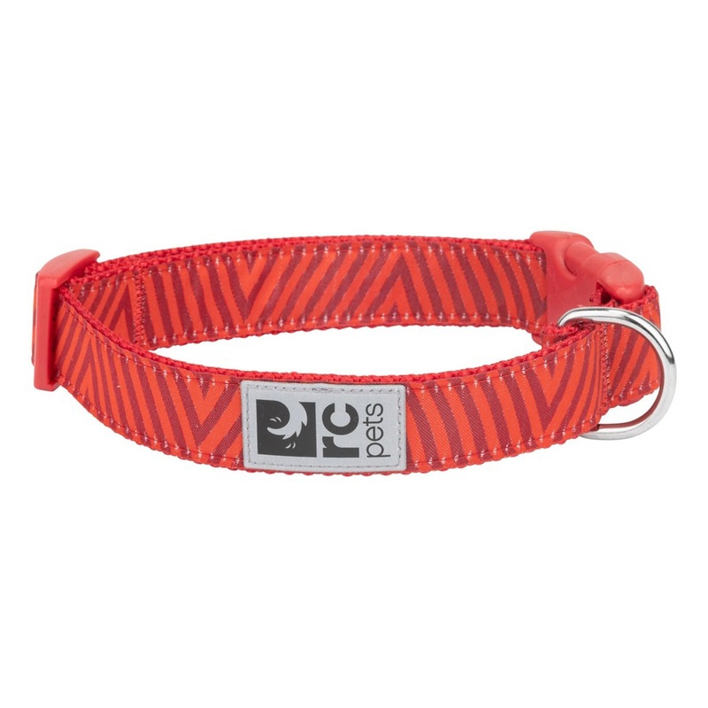 RC Pets Primary Clip Collar Goji Chevron Small 3/4" Width
