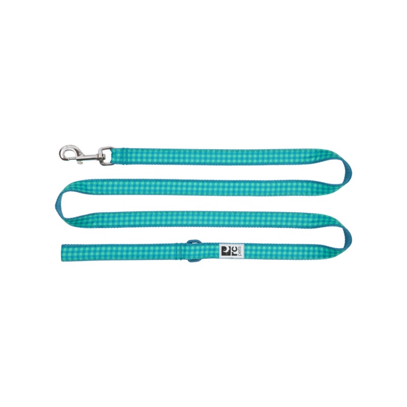 RC PETS Dog Leash, Green Gingham, 3/4"x6'