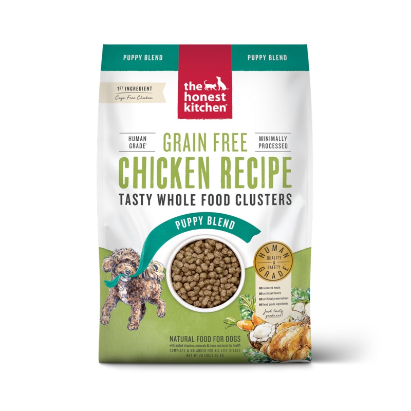 Honest Kitchen Whole Food Clusters Chicken Puppy Blend Grain-Free Dog Food 20lb