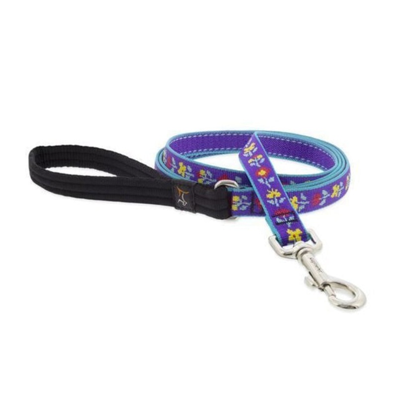 Lupine Dog Leash 3/4" Wide x4' Length Folk Flower
