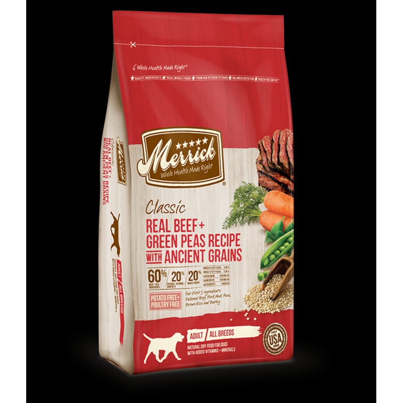 Merrick Beef & Green Pea with Ancient Grains Dry Dog Food 4lb