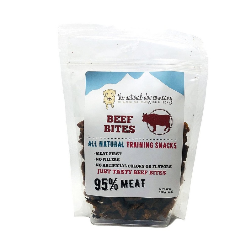 Natural Dog Company Beef 95% Meat Training Bites Dog Treats 6oz