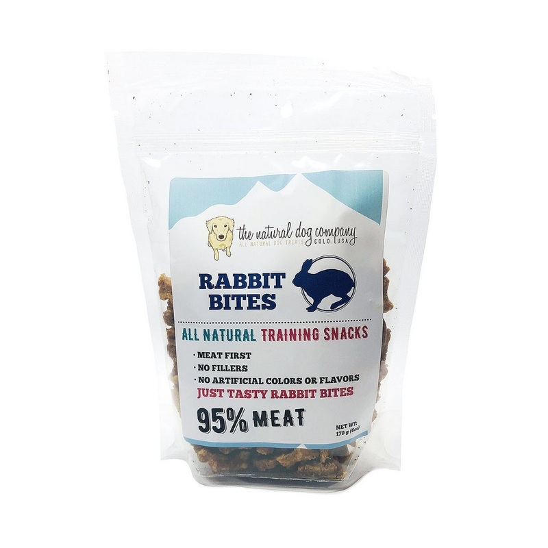 Natural Dog Company Rabbit 95% Meat Training Bites Dog Treats 6oz