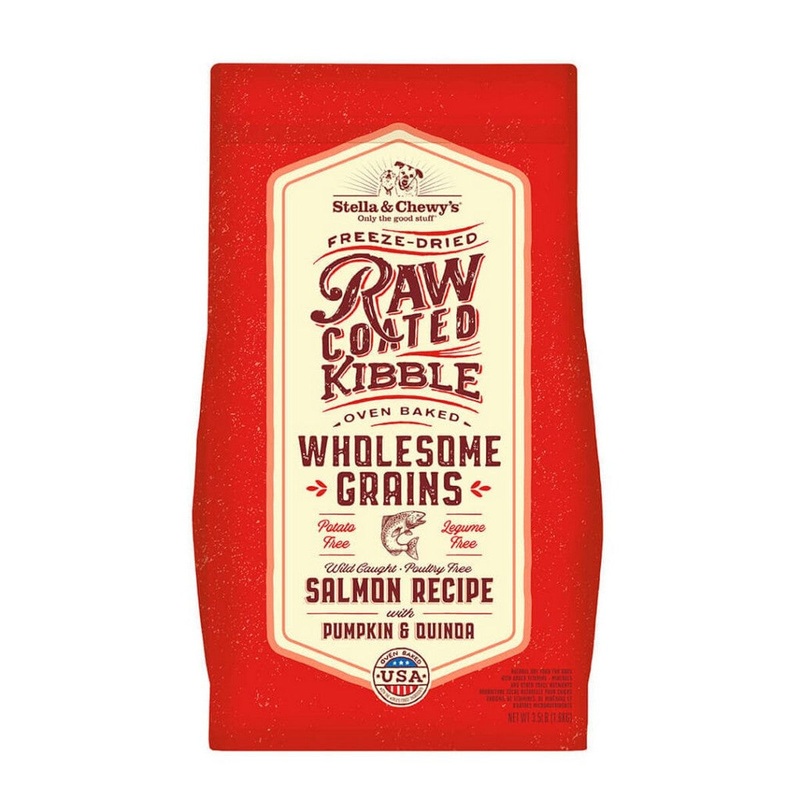 Stella and Chewys Raw Coated Kibble Wholesome Grains Salmon Dry Dog Food 3.5lb