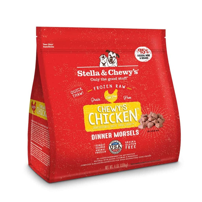 Stella and ChewysChewy's Chicken Frozen Raw Dinner Morsels Dog Food 4lb