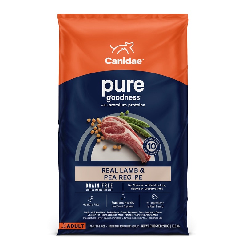 Canidae PURE Grain Free, Limited Ingredient Dry Dog Food, Lamb and Pea, 4lbs