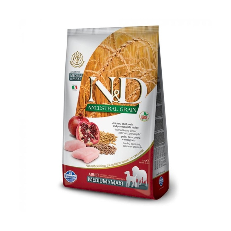 Farmina N&D Ancestral Grain Chicken Oats & Pomegranate Dry Dog Food 26.4lb