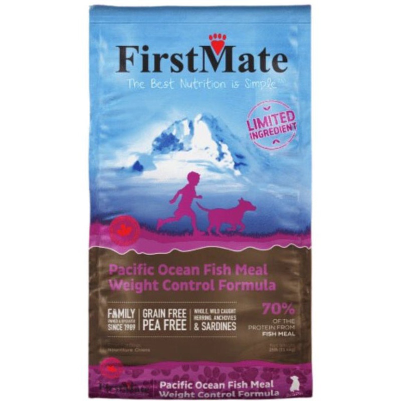 First Mate Grain Free Fish Senior Weight Control Dry Dog Food 25lb