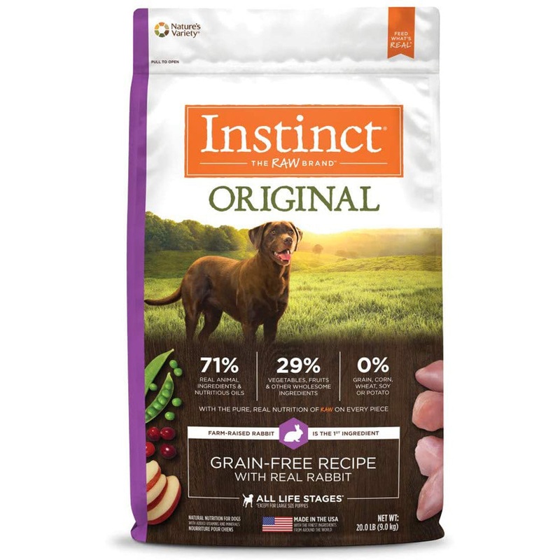 Instinct Original Grain Free Recipe with Real Rabbit Dry Dog Food 20lb