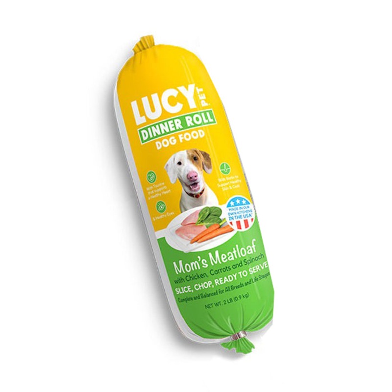 Lucy Pet Moms Meatloaf Dinner Roll Chicken Dog Food 2lb