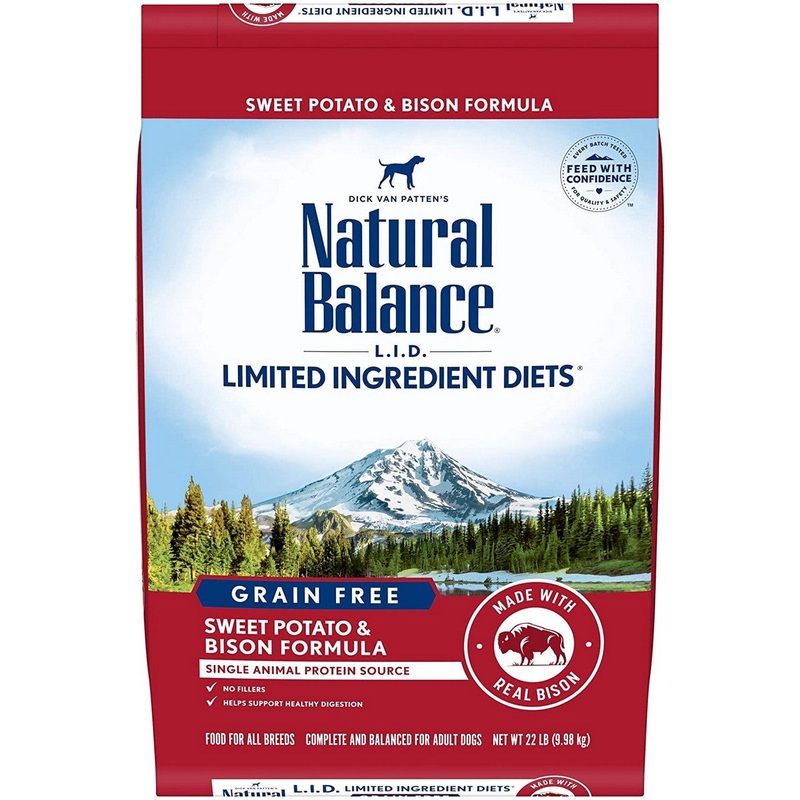 Natural Balance L.I.D. Bison Sweet Potato Dry Dog Food 22lb
