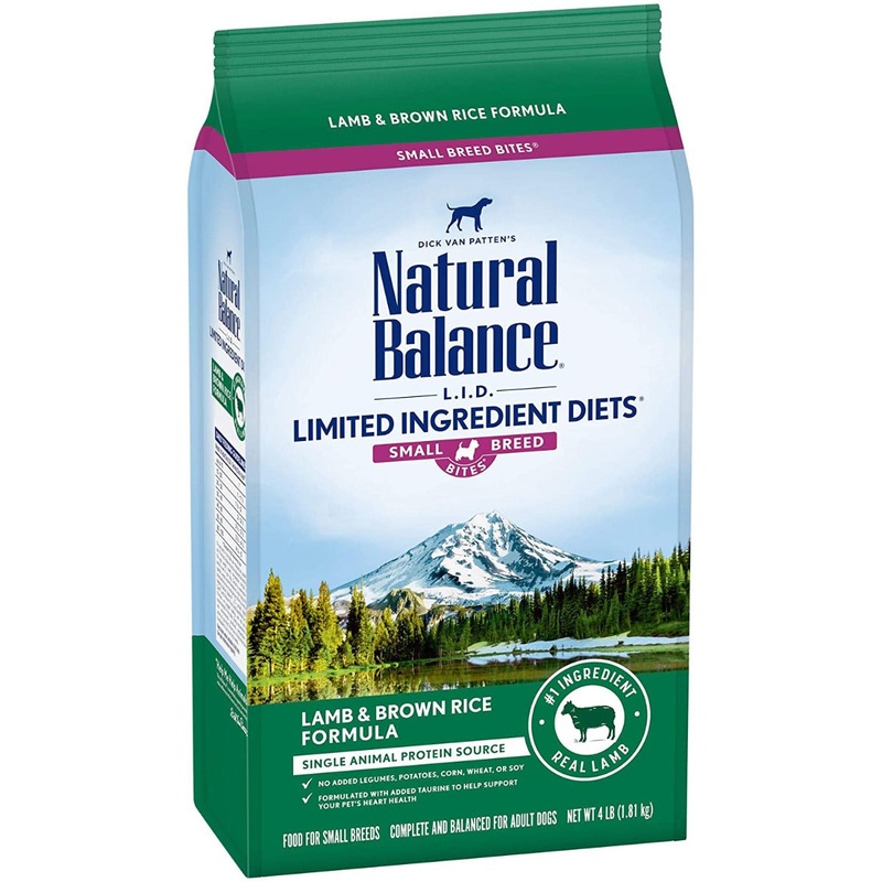 Natural Balance L.I.D. Lamb & Brown Rice Small Breed Bites Dry Dog Food 4lb