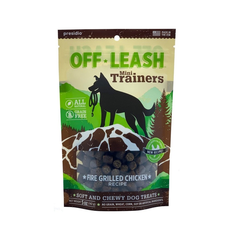 Presidio Natural Pet Off-Leash Mini Trainers Fire Grilled Chicken Recipe Dog Treats 5oz