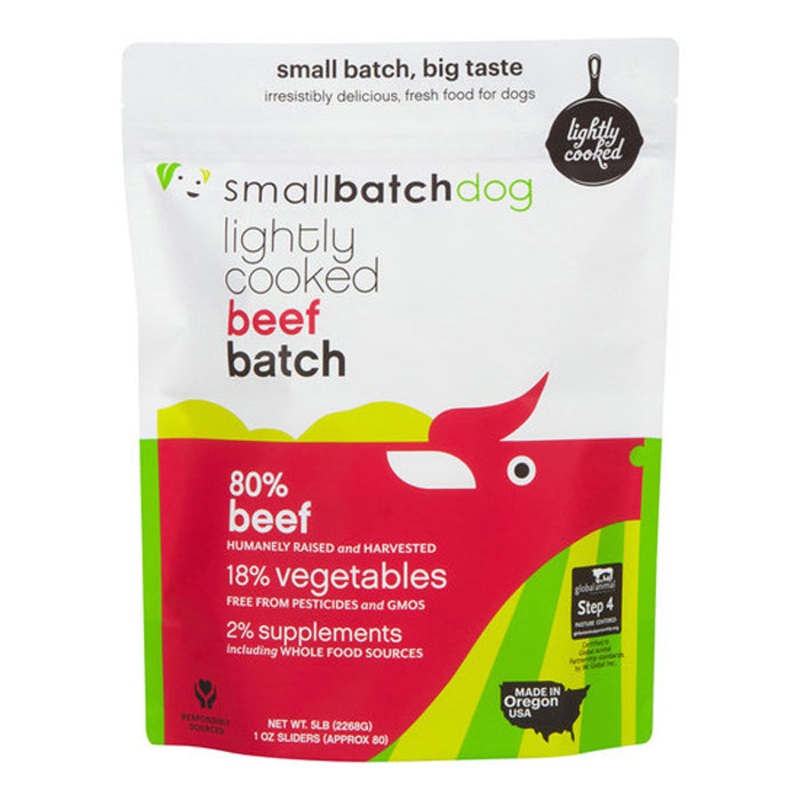 Smallbatch Lightly Cooked Frozen Beef Batch Dog Food 5lb
