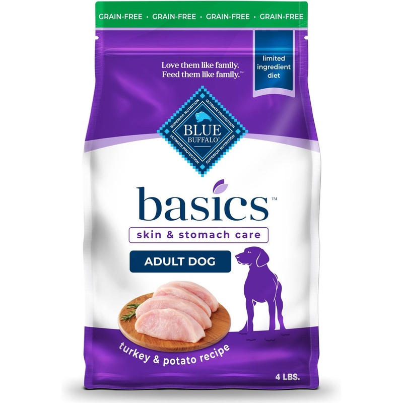 Blue Buffalo Basics Grain Free Adult Turkey and Potato Dry Dog Food