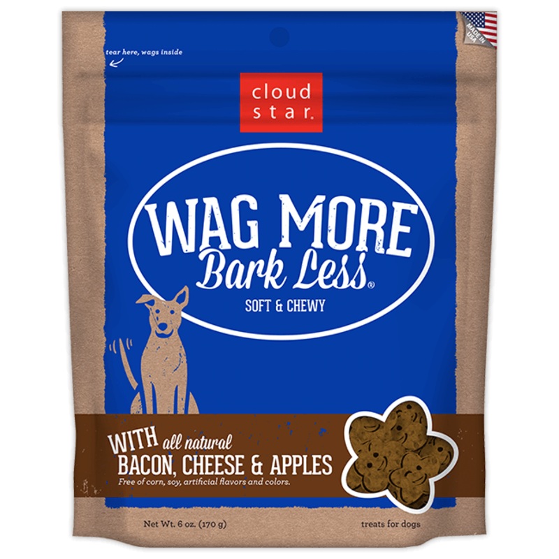 Cloud Star Wag More Bark Less Soft and Chewy Bacon Cheese and Apples Dog Treats