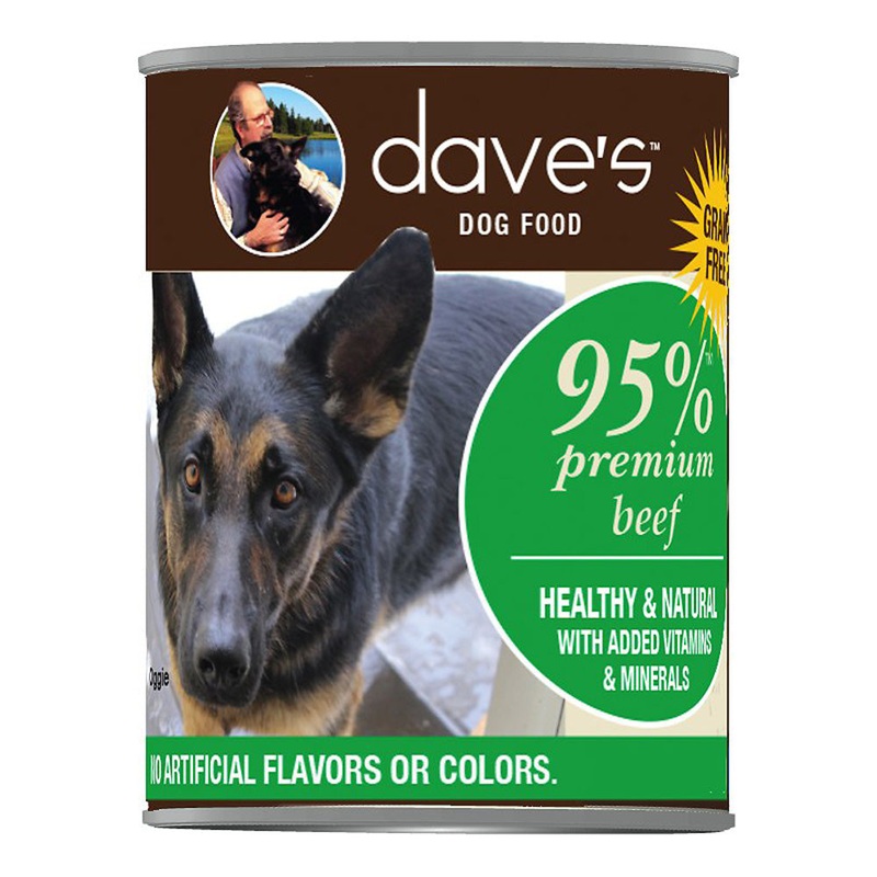 Dave's Pet Food 95% Premium Beef Canned Dog Food 13oz