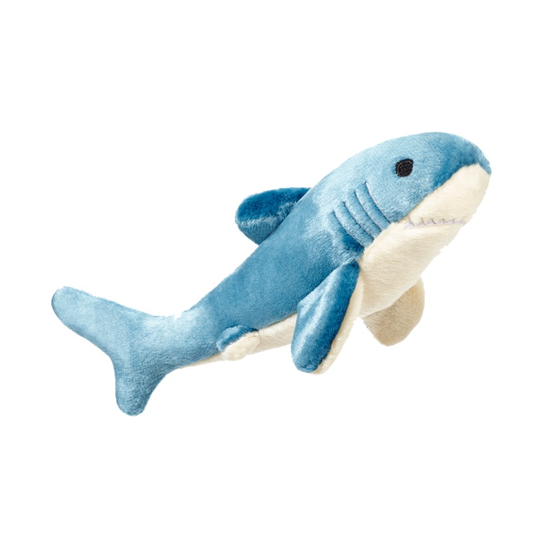Fluff & Tuff Tank Shark Plush Dog Toy