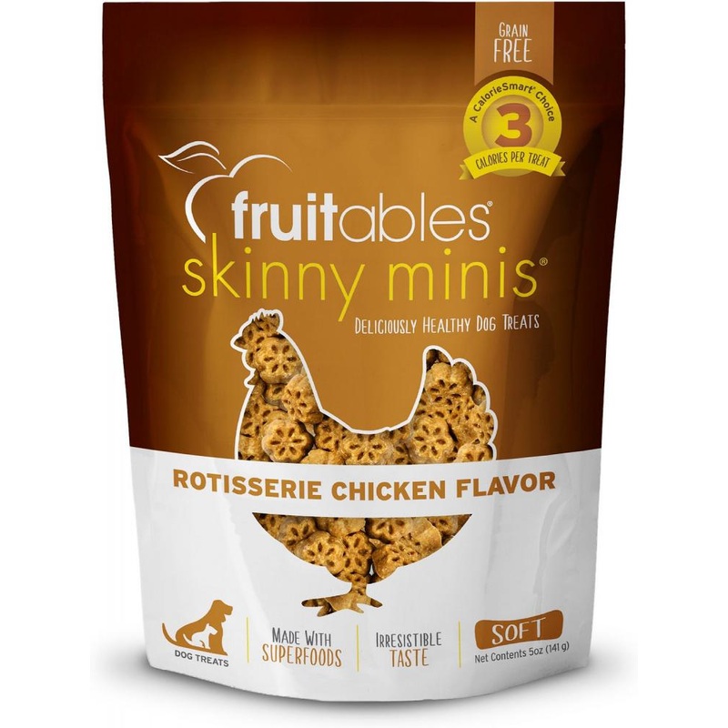 Fruitables Skinny Minis Rotisserie Chicken Flavor Soft & Chewy Dog Treats