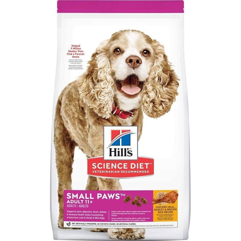 Hill's Science Diet Adult 11+ Small Paws Chicken Meal, Barley & Brown Rice Recipe Dry Dog Food