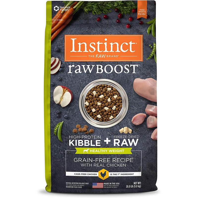 Instinct Raw Boost Chicken Healthy Weight Dog Food 20lb