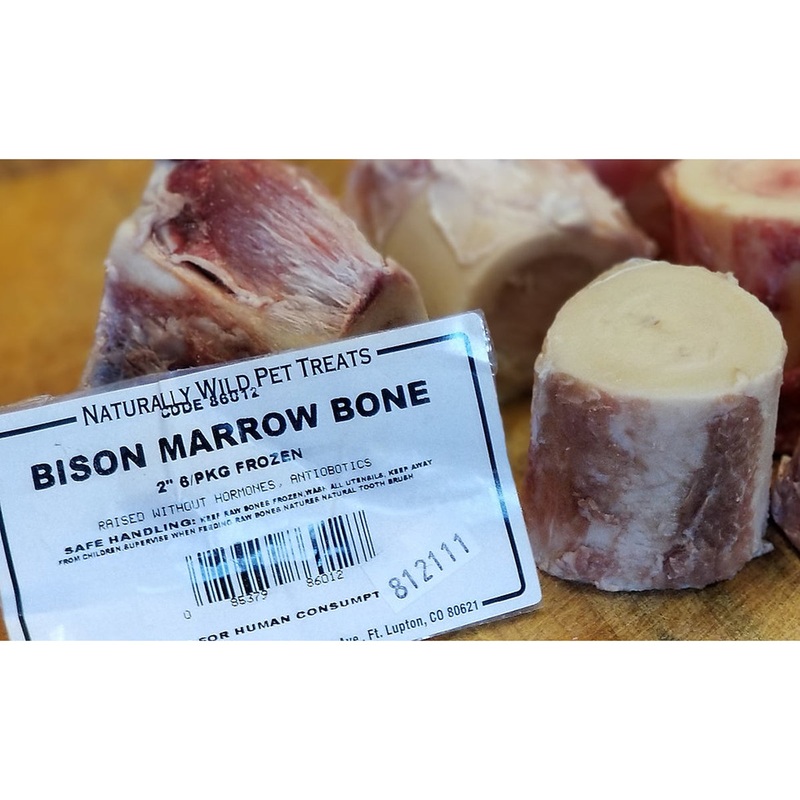 Naturally Wild Frozen Bison Marrow Bone 2" Dog Treats 5Pk