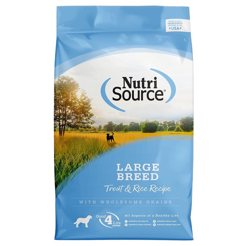 NutriSource Large Breed Trout & Rice Recipe Dry Dog Food 26lb