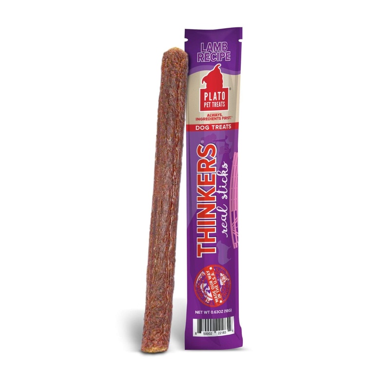 Plato Thinkers Lamb Meat Single Stick Treats for Dogs