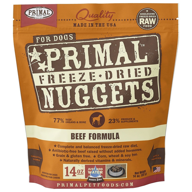 Primal Freeze-Dried Nuggets Beef Formula Dog Food 14oz
