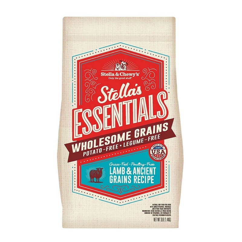 Stella and Chewys Essentials Ancient Grains Grass-Fed Lamb Dry Dog Food 25lb