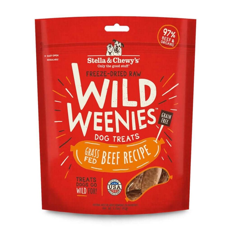 Stella and Chewys Grass-Fed Beef Wild Weenies Dog Treats 3.25oz