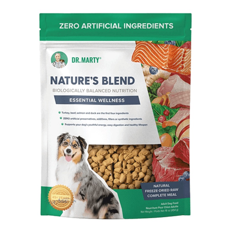 DR. MARTY Natures Blend Essential Wellness Freeze Dried Raw Dog Food